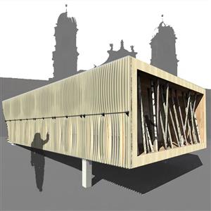 Mobiler Holzpavillon 2.Rang // Studie 2013